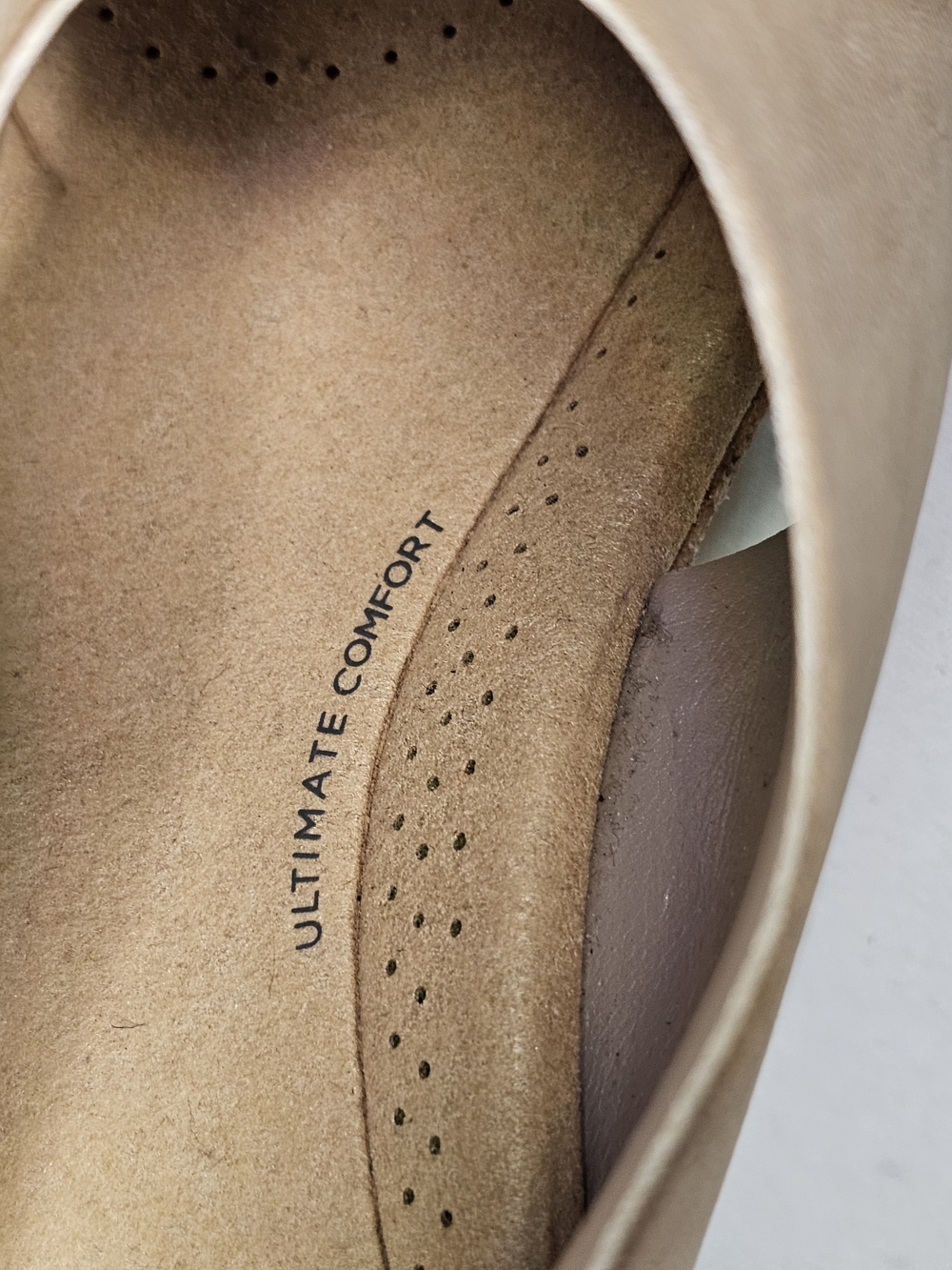 Clarks Annadel Eirwyn Wedge Sandals Size 11W NWT Tan Suede Cork Slingback - Picture 14 of 16